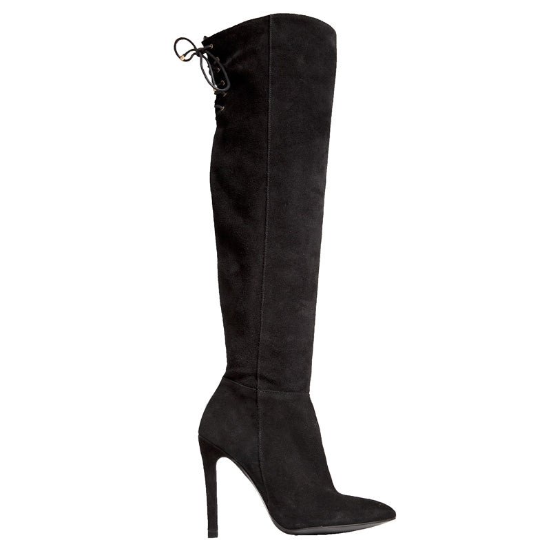 Ladies Fashion Boots: Marissa Boot - Black Suede I Barcemoda