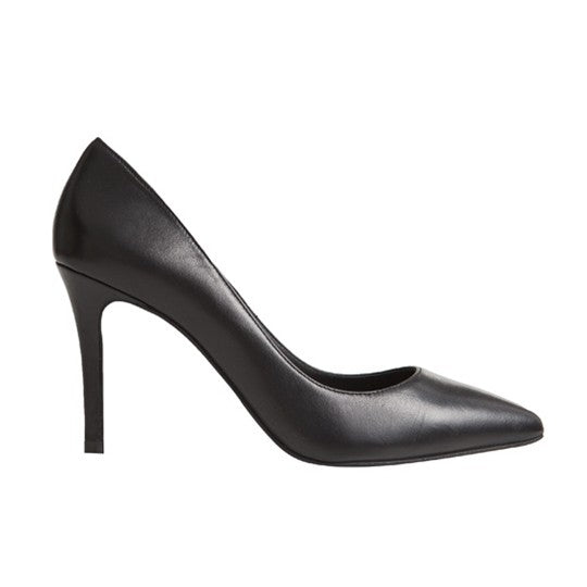 Ladies Stilettos: Vega Stiletto - Black Leather I Barcemoda