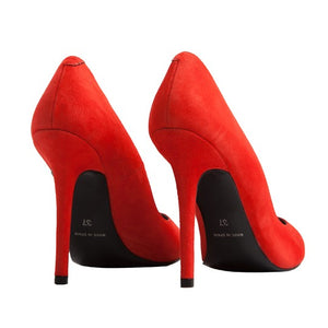 Ladies Stilettos: Berta Stiletto - Red Suede I Barcemoda